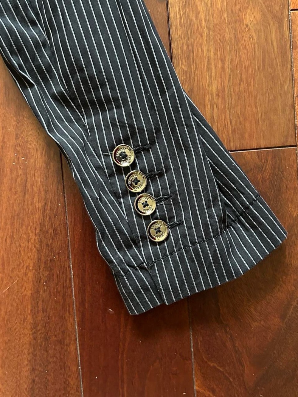 Y2K Express Pinstripe Tie-Waist Blouse - Picture 8 of 8